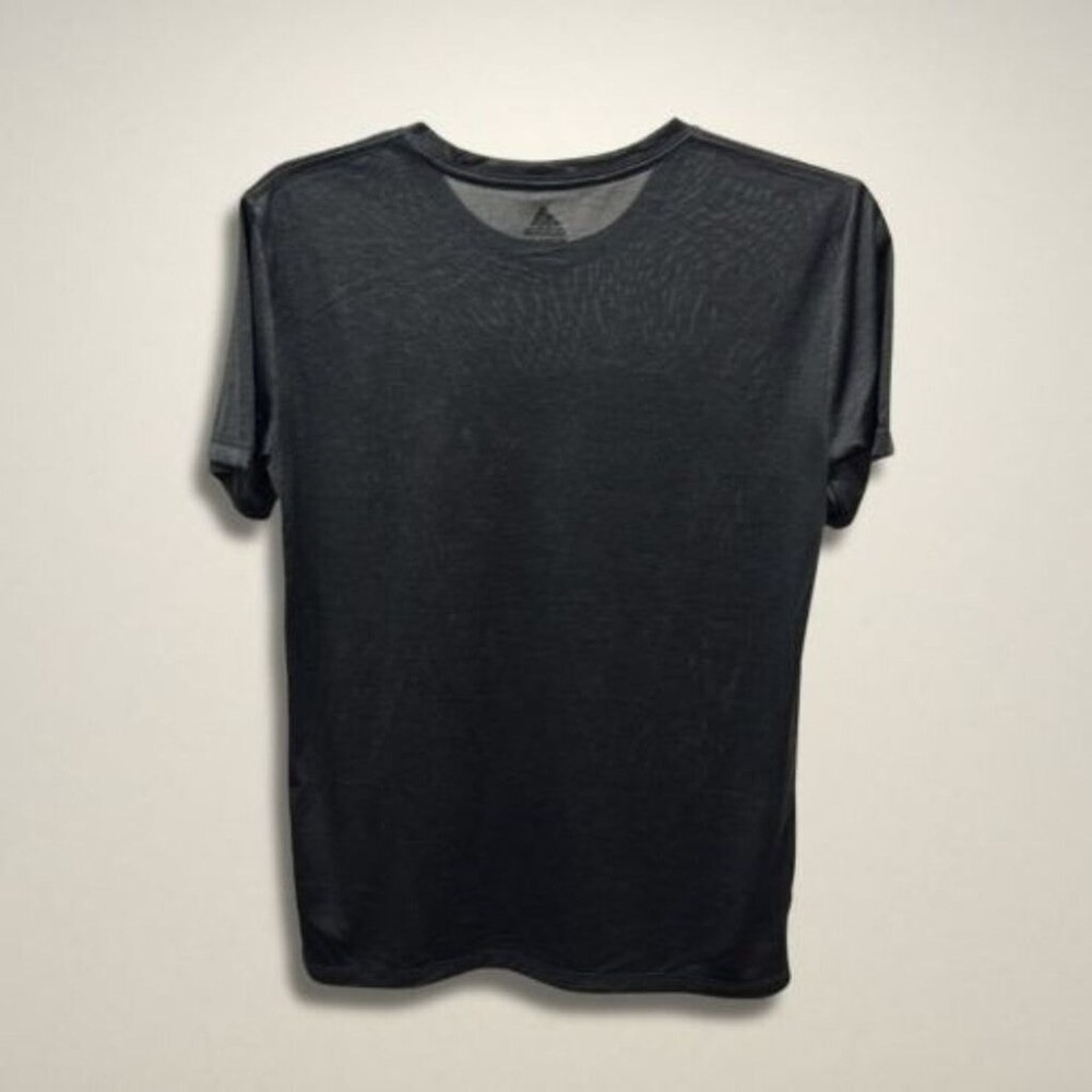 Adidas Three Stripe Life Athletic T-Shirt Moisture Wicking Black/Red Boys Large - Picture 3 of 6